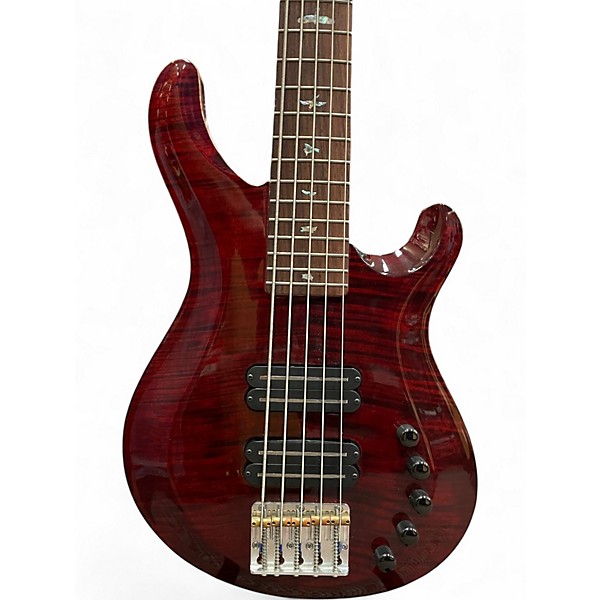 Used PRS Gary Grainger Signature 5 String 10 Top RED FLAME TOP Electric Bass Guitar