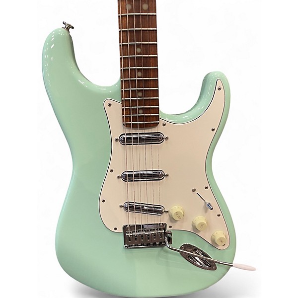 Used Fender Limited Edition Player Stratocaster Surf Green Solid Body Electric Guitar