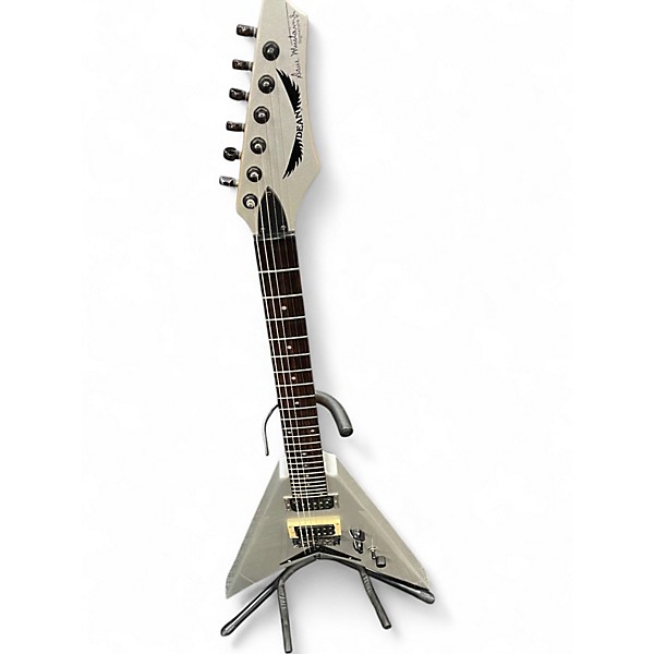 Used Dean Dave Mustaine Signature V Gray Solid Body Electric Guitar