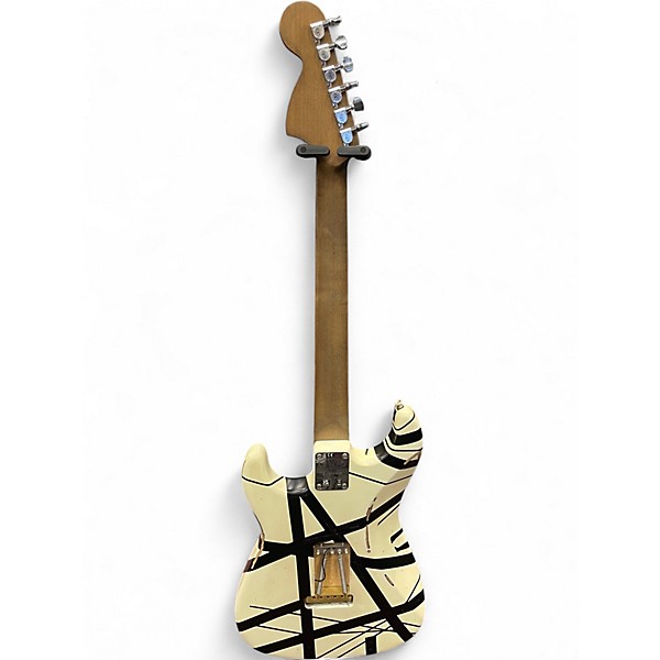 Used 2023 EVH Striped Series '78 Eruption White with Black Stripes Relic Solid Body Electric Guitar