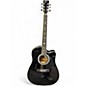 Used Esteban steel string cutaway black silver Black and Silver Acoustic Electric Guitar thumbnail