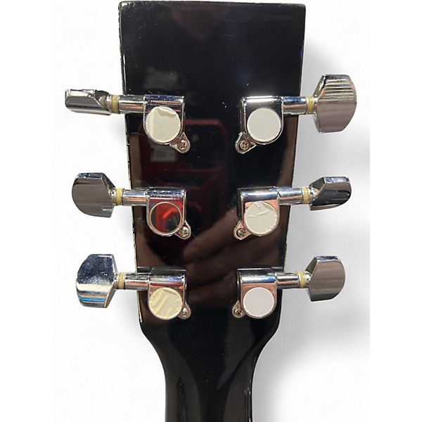 Used Esteban steel string cutaway black silver Black and Silver Acoustic Electric Guitar