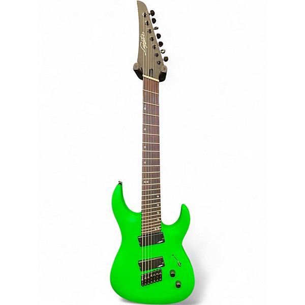 Used Legator Ninja R Multi Scale 7 Neon Green Solid Body Electric Guitar