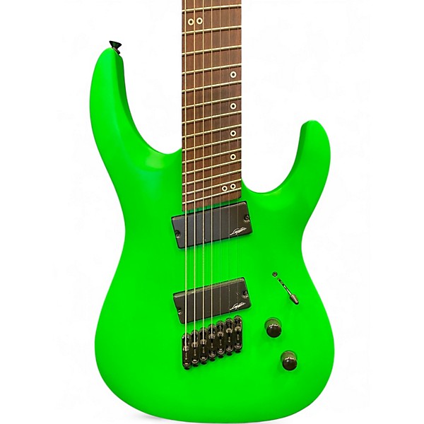 Used Legator Ninja R Multi Scale 7 Neon Green Solid Body Electric Guitar