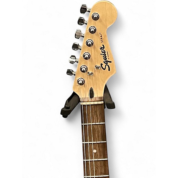 Used Squier Standard Stratocaster Black and Gold Solid Body