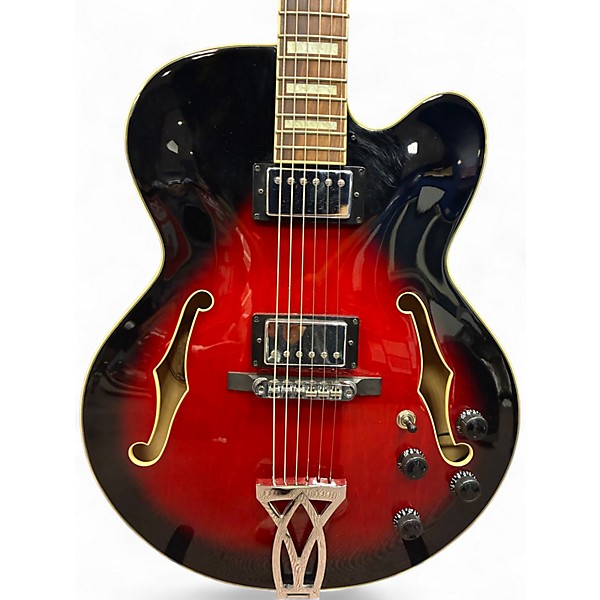 Used Ibanez AF75 Trans Red Burst Hollow Body Electric Guitar