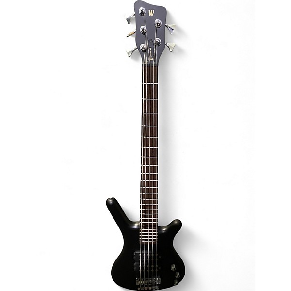 Used Warwick Corvette Double Buck 5 String Black Electric Bass Guitar