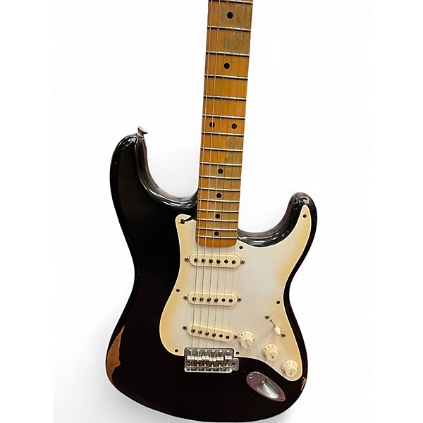 Used 2012 Fender Road Worn 50s Stratocaster Black Solid Body Electric Guitar