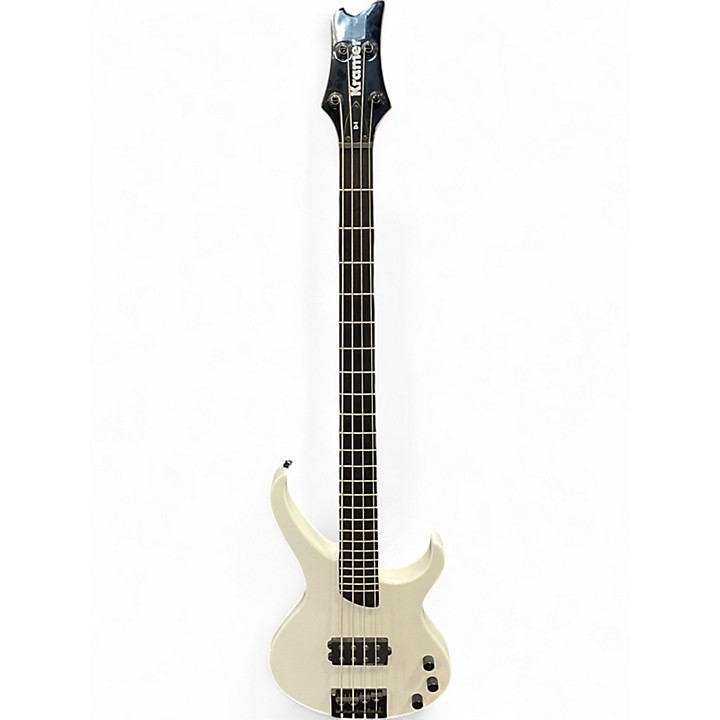 Used Kramer Disciple Alpine White Electric Bass Guitar Alpine