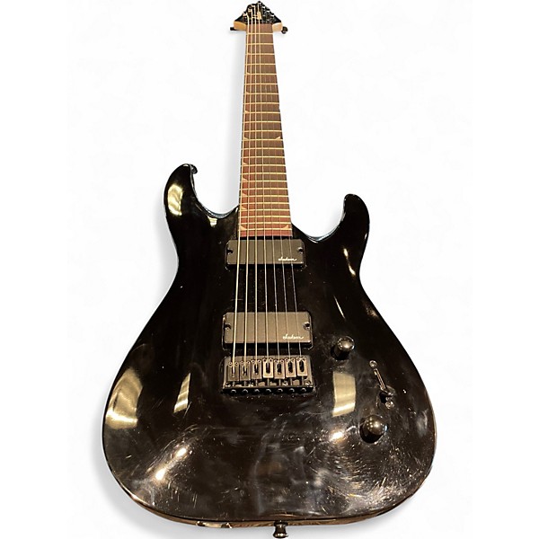 Used Jackson JS22-7 Dinky 7 String Black Solid Body Electric