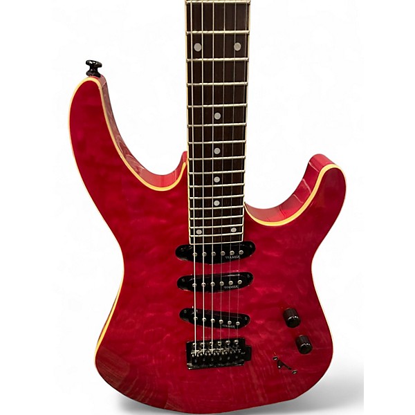 Used Hamer CX Series HSH Transparent Red Solid Body Electric Guitar