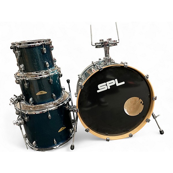 Used SPL 4 Piece Velocity Metallic Blue Drum Kit