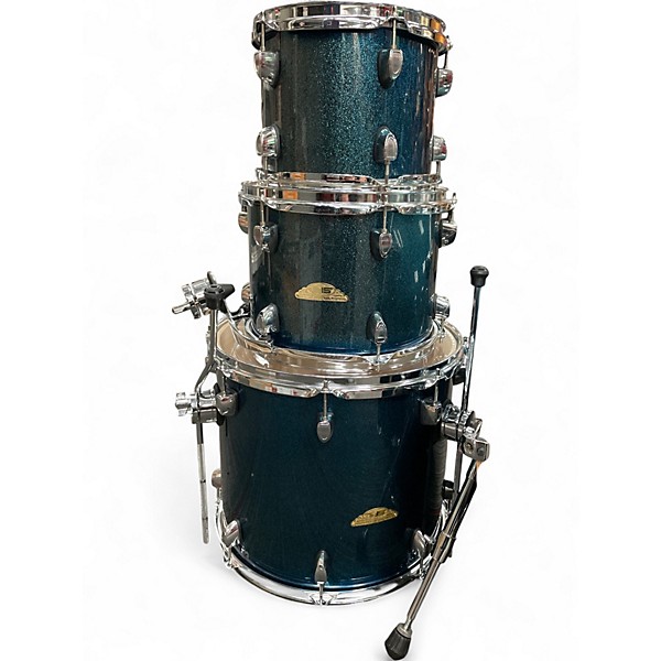 Used SPL 4 Piece Velocity Metallic Blue Drum Kit
