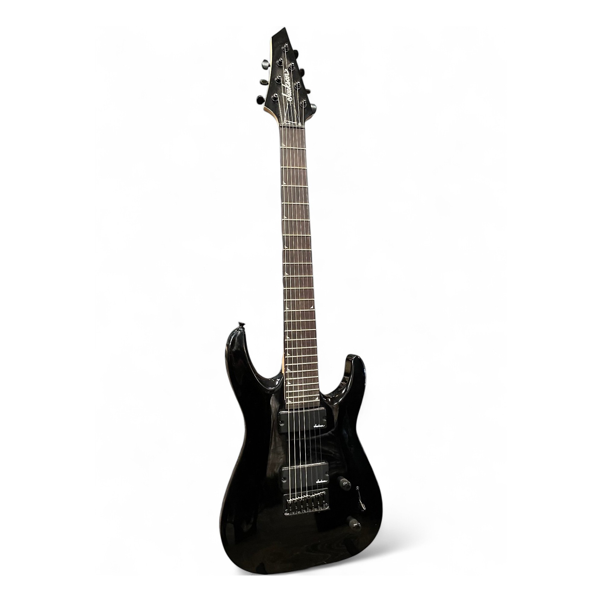 Used Jackson JS22-7 Dinky 7 String Black Solid Body Electric