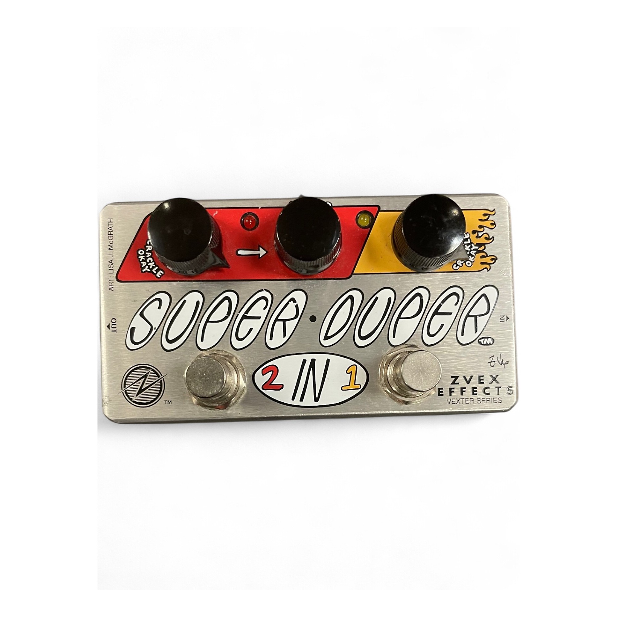 Used ZVEX Vexter Super Duper 2 In 1 Overdrive Effect Pedal
