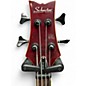 Used Schecter Guitar Research Stiletto Elite 4 String Trans Red Electric Bass Guitar