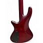 Used Schecter Guitar Research Stiletto Elite 4 String Trans Red Electric Bass Guitar