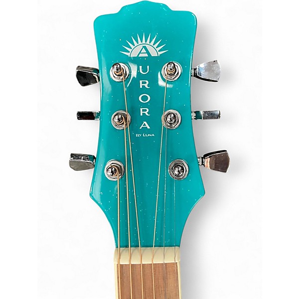 Used Luna AR BOR TEAL GLITTER TEAL Acoustic Guitar