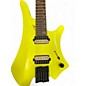 Used Agile EXOGENESIS HEADLESS 6 STRING NEON YELLOW Solid Body Electric Guitar