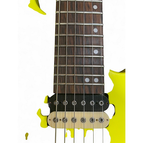 Used Agile EXOGENESIS HEADLESS 6 STRING NEON YELLOW Solid Body Electric Guitar