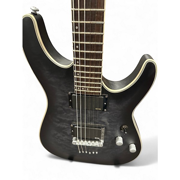 Used Schecter Guitar Research C1 Platinum Trans Gray Solid Body Electric Guitar