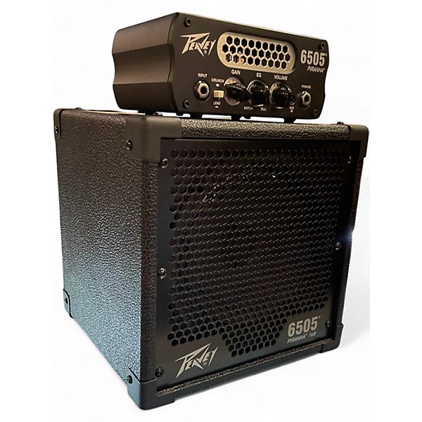 Used Peavey 6505 Piranha Head and Cab Guitar Stack
