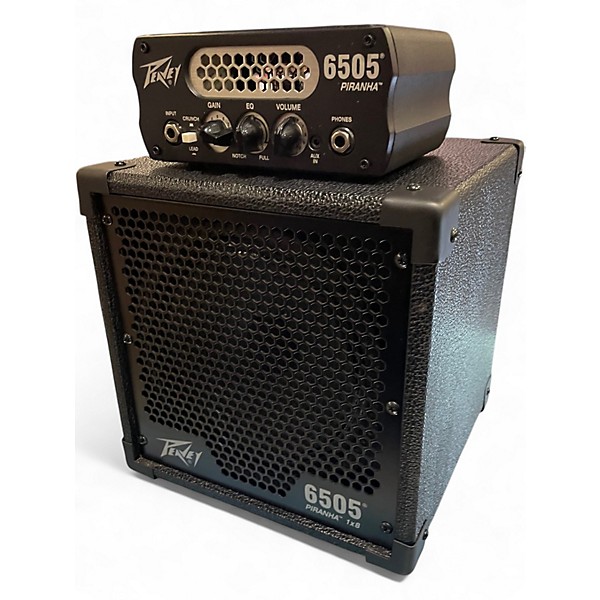 Used Peavey 6505 Piranha Head and Cab Guitar Stack