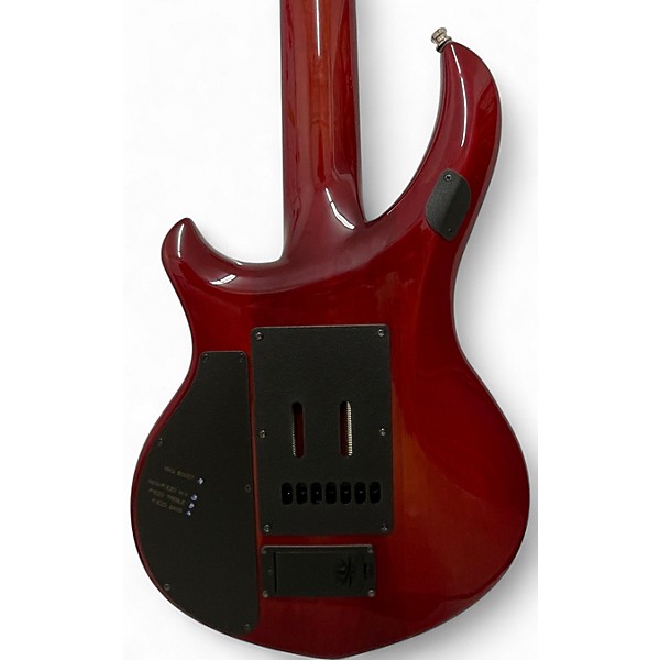 Used Ernie Ball Music Man Majesty 7 Crimson Red Trans Solid Body Electric Guitar