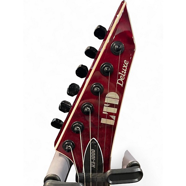 Used ESP LTD H3-1000 See Thru Black Cherry Solid Body Electric Guitar