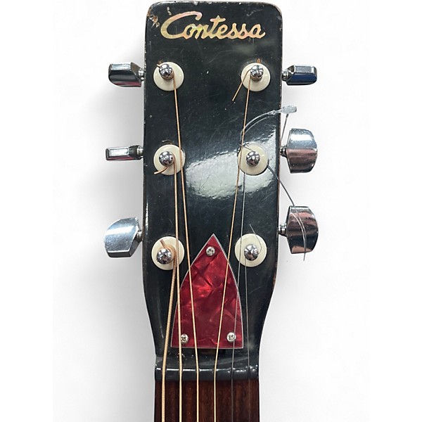 Vintage 1960s Hohoner contessa Antique Natural Acoustic Electric Guitar