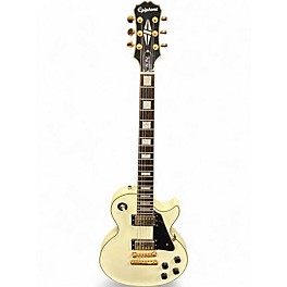 Used Epiphone Les Paul Custom Pro White Solid Body Electric Guitar