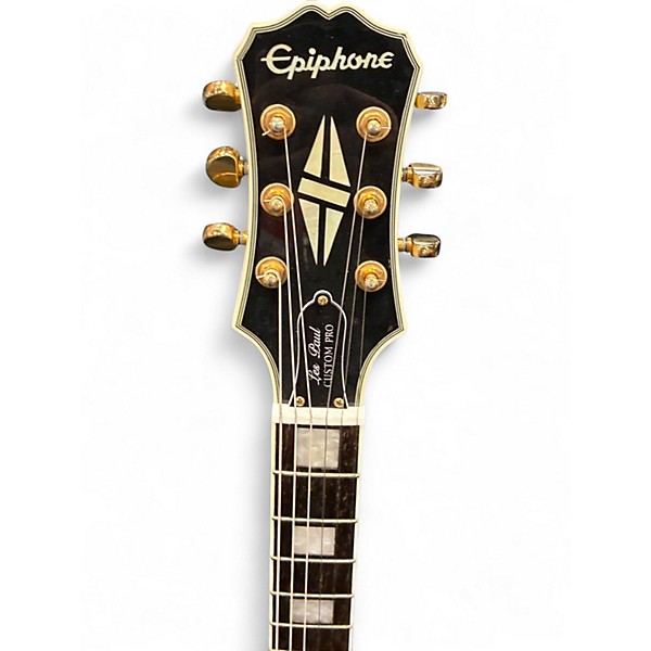 Used Epiphone Les Paul Custom Pro White Solid Body Electric Guitar