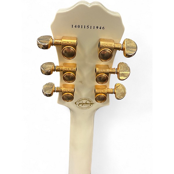 Used Epiphone Les Paul Custom Pro White Solid Body Electric Guitar