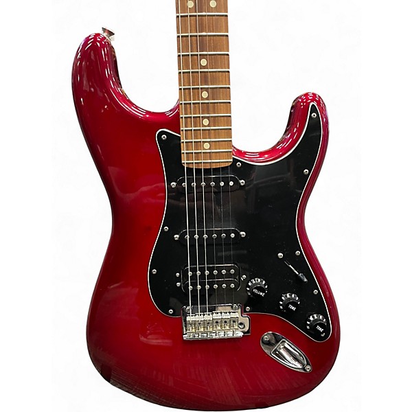 Used Fender Special Edition Player Stratocaster HSS Candy Red Burst Solid Body Electric Guitar