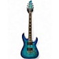 Used Schecter Guitar Research Omen Extreme 6 Ocean Blue Burst Solid Body Electric Guitar