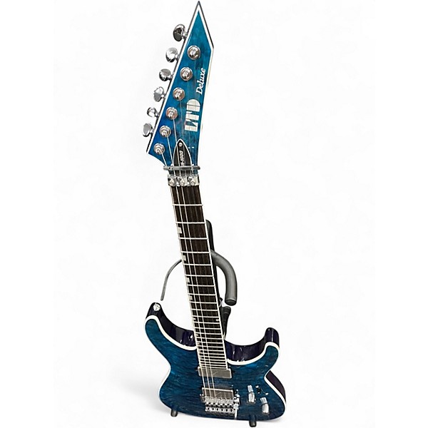 Used ESP MH1000ET Ocean Blue Burst Solid Body Electric Guitar