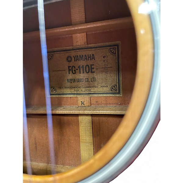 Vintage 1970s Yamaha FG-110E Natural Acoustic Guitar