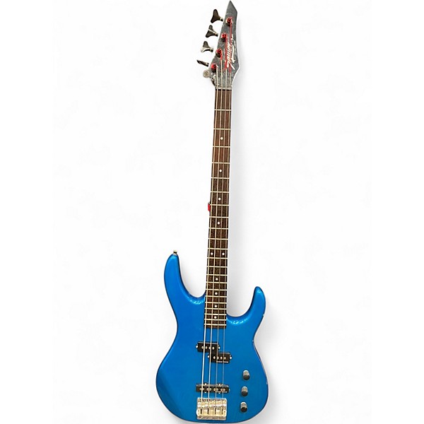 Used Squier HM Bass Blue Electric Bass Guitar