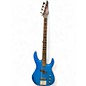 Used Squier HM Bass Blue Electric Bass Guitar thumbnail