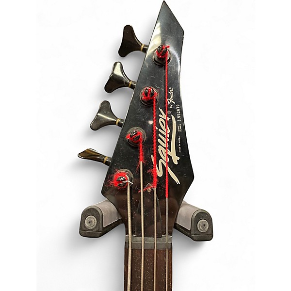 Used Squier HM Bass Blue Electric Bass Guitar