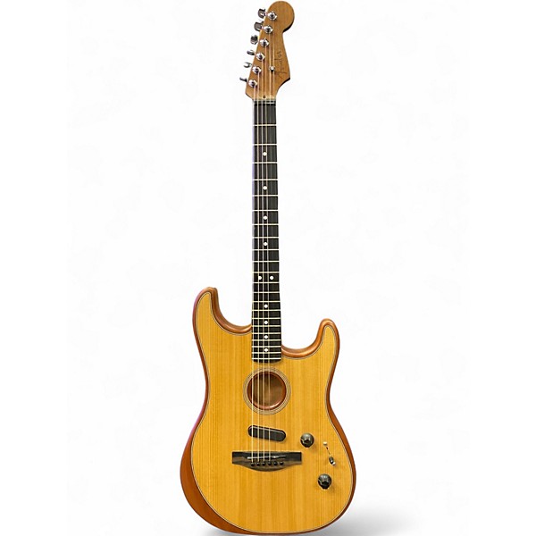 Used Fender American Acoustasonic Stratocaster Natural Acoustic