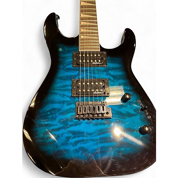 Used Jackson JS20 DKQ Transparent blue Solid Body Electric Guitar