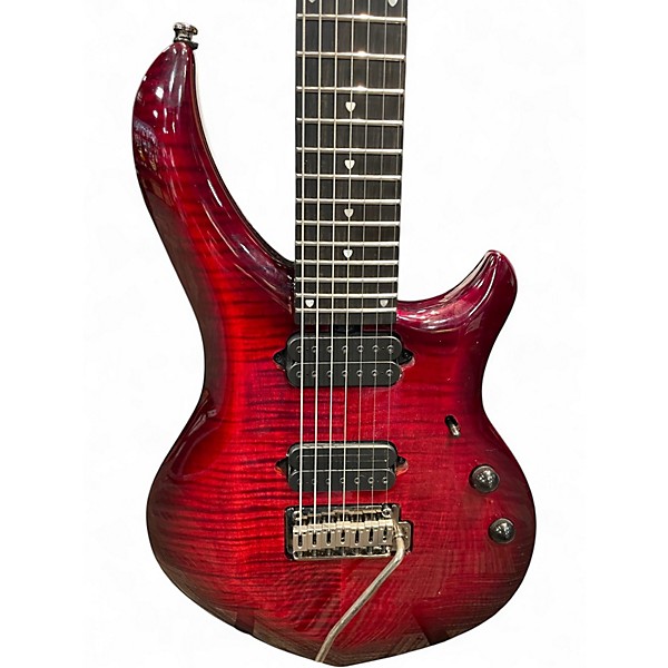 Used Sterling by Music Man JOHN PETRUCCI MAJESTY 7-STRING RED Solid Body Electric Guitar