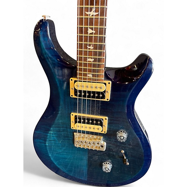 Used PRS S2 Custom 24 Sapphire Blue Trans Solid Body Electric Guitar