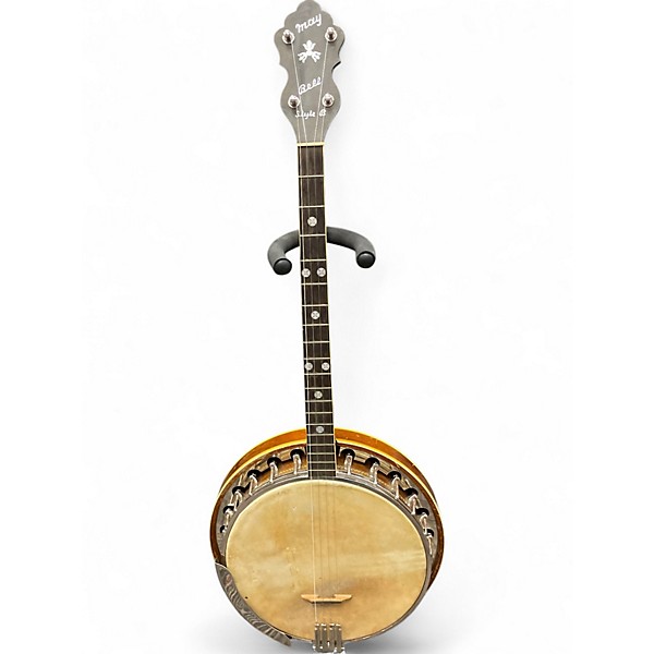 Vintage 1920s Slingerland may bell style B Natural Banjo