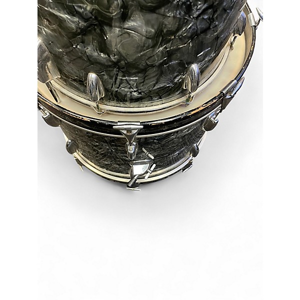 Vintage 1960s Slingerland 3 Piece Sound King Black diamond pearl Drum Kit