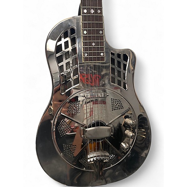 Used National Resophonic RESOROCKET SILVER Resonator Guitar