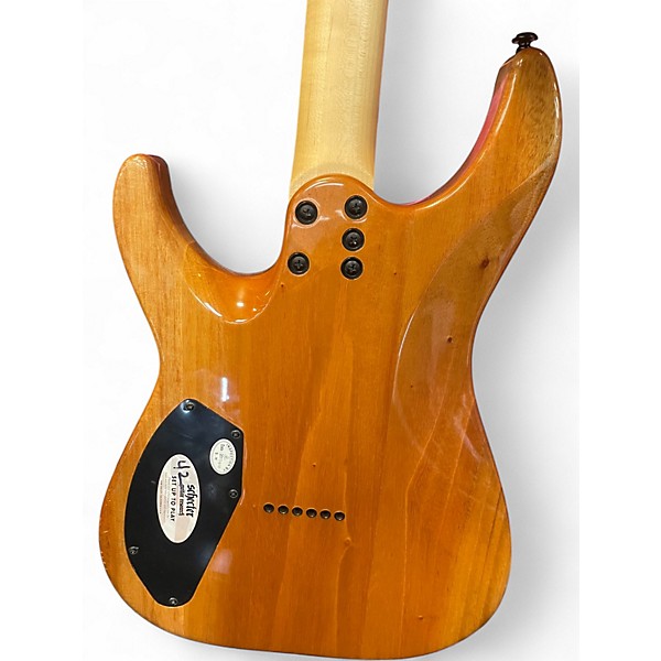 Used Schecter Guitar Research Diamond Series PT Trans Green Solid Body Electric Guitar