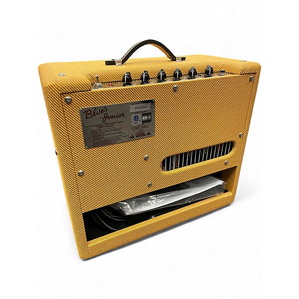 Used Fender Blues Junior Lacquered Tweed 15W Tube Guitar Combo Amp