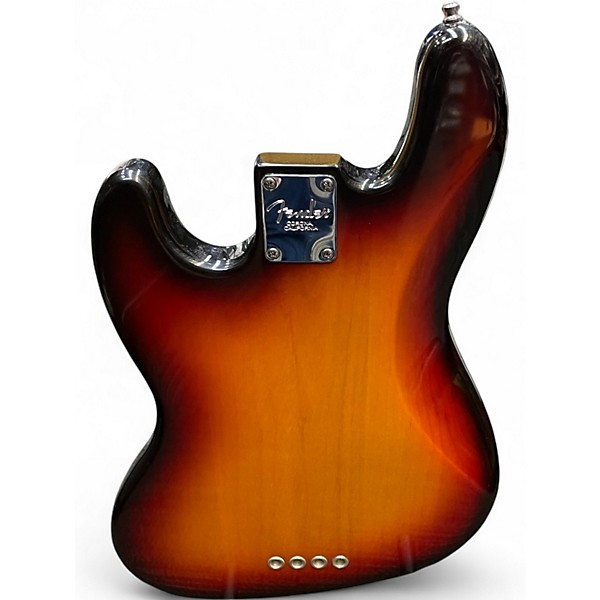 Used 2000s Fender American Standard Jazz Bass Fretless 3 Color Sunburst Electric Bass Guitar